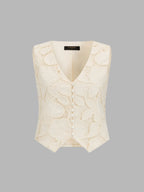 Guipure Lace Two Piece Shorts Set