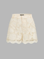 Guipure Lace Two Piece Shorts Set
