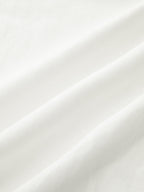 Metal Detail Cutout Linen Blend Midi Dress
