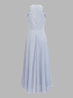 Striped Halter Maxi Dress