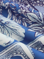Tropical Print Square Neck Backless Maxi Dress