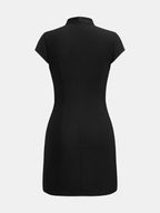 Mandarin Collar Corset Bodycon Mini Dress