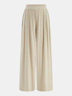 Ruched Crew Neck Top & Pleated Pants Set