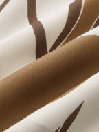 Asymmetrical Cutout Abstract Print Maxi Dress