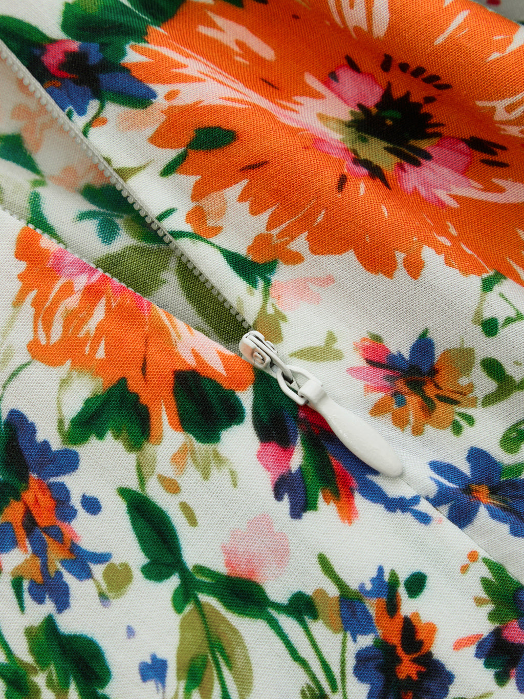 Multicolor Floral Print Mermaid Midi Dress