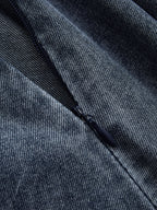 Ruched Sleeveless Asymmetric Denim Mini Dress