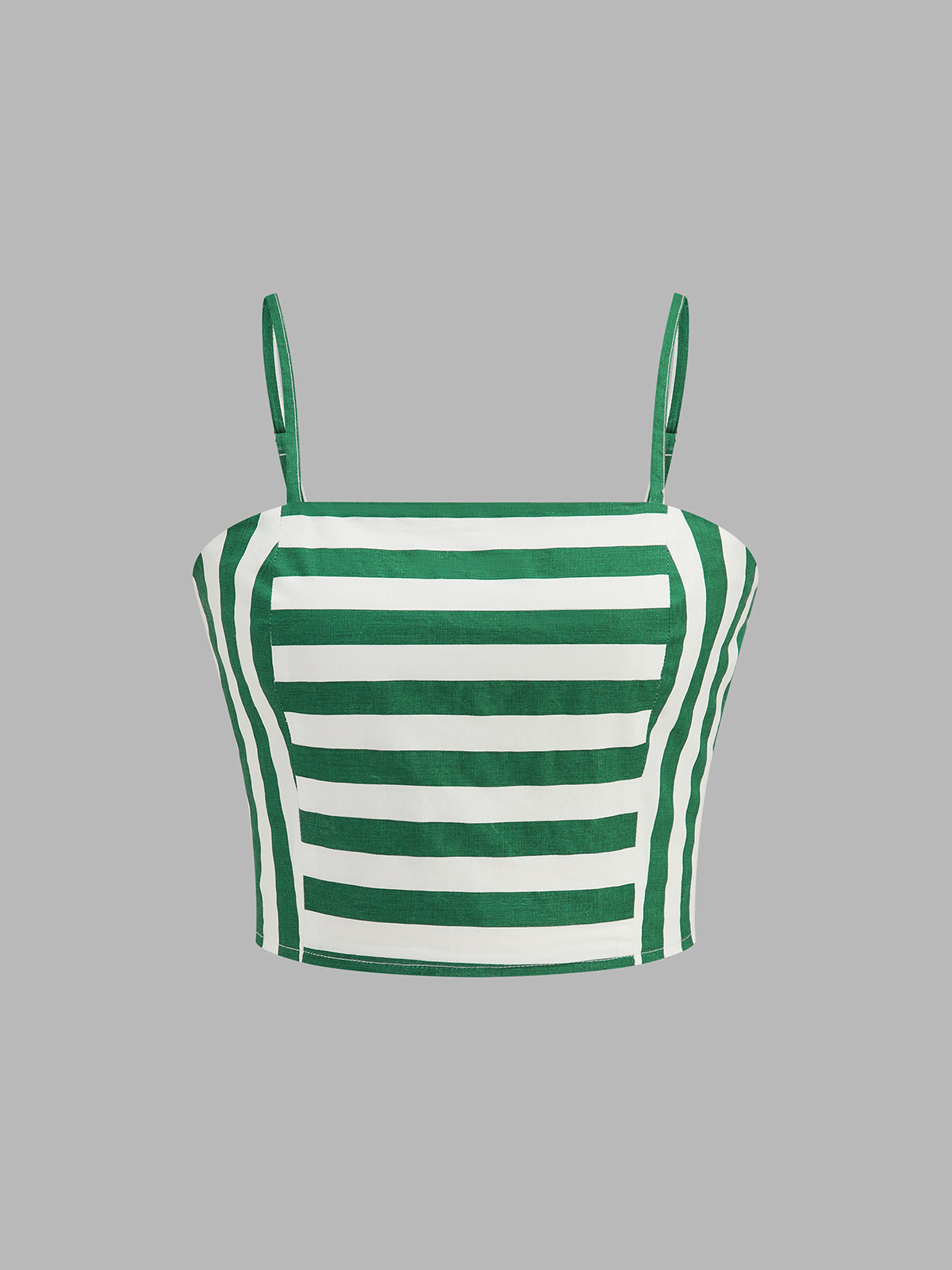 Striped Cotton Two Piece Midi Skirt Set