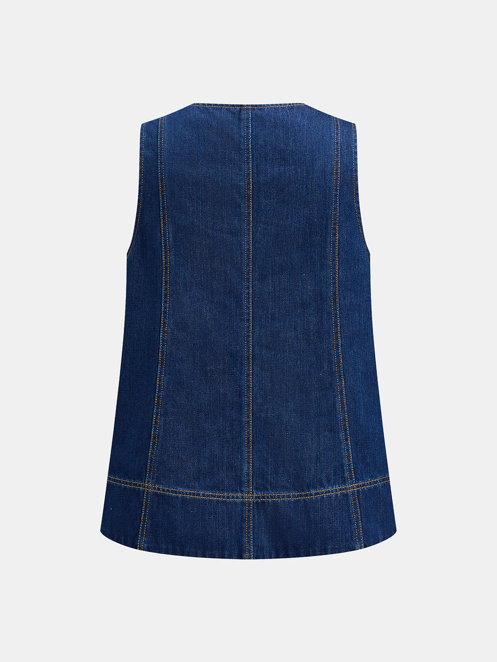V Neck Beaded Denim Vest & Shorts Set