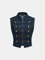 Napoleon Double Breasted Denim Top