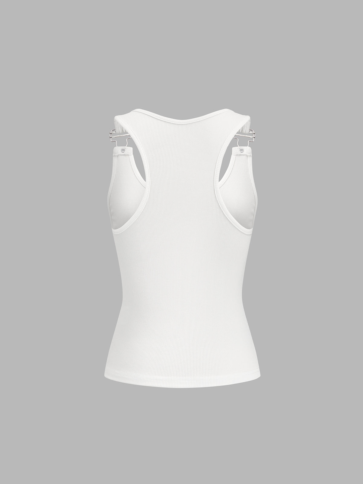 Ribbed Buckle Strap Tank Top