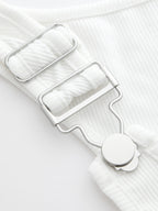 Ribbed Buckle Strap Tank Top