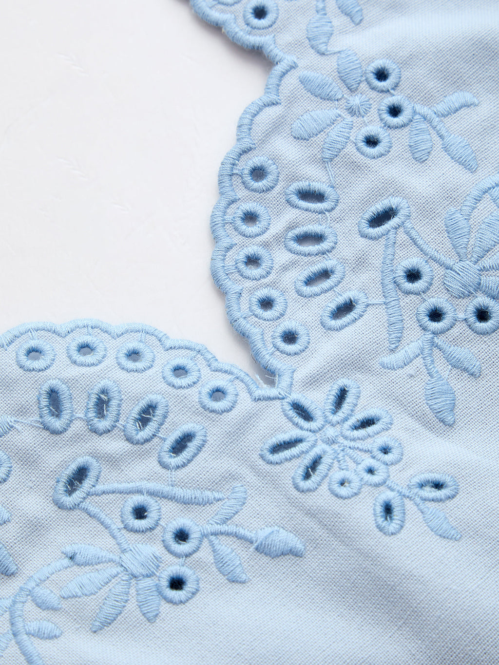 Linen Blend Embroidered Sleeveless Mini Dress