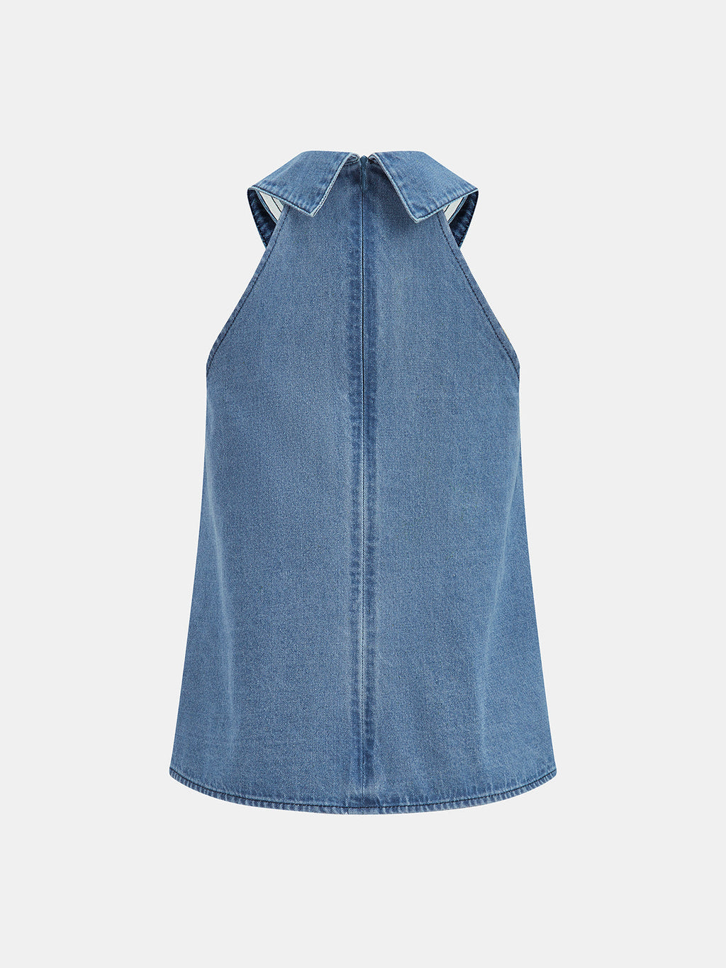 Tie Detail Denim Halter Top