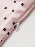 Polka Dot Ruched Lace Cami Mini Dress