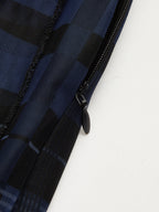 Plaid Tiered Asymmetrical Midi Skirt