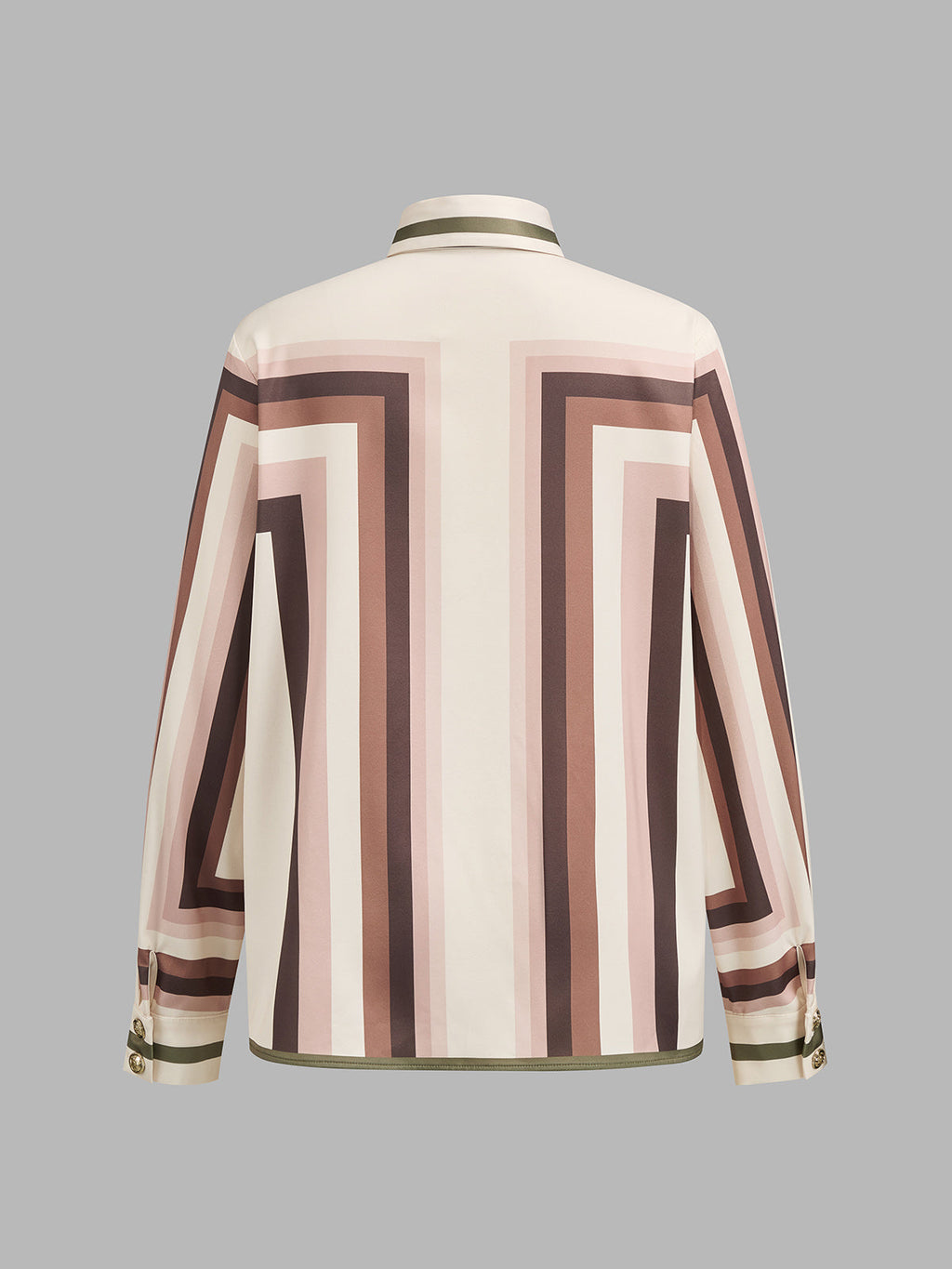 Geometric Print Tie Neck Shirt & Pants Set