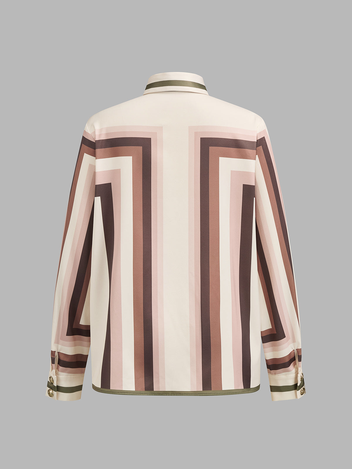 Geometric Print Tie Neck Shirt & Pants Set