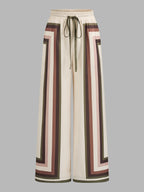 Geometric Print Tie Neck Shirt & Pants Set