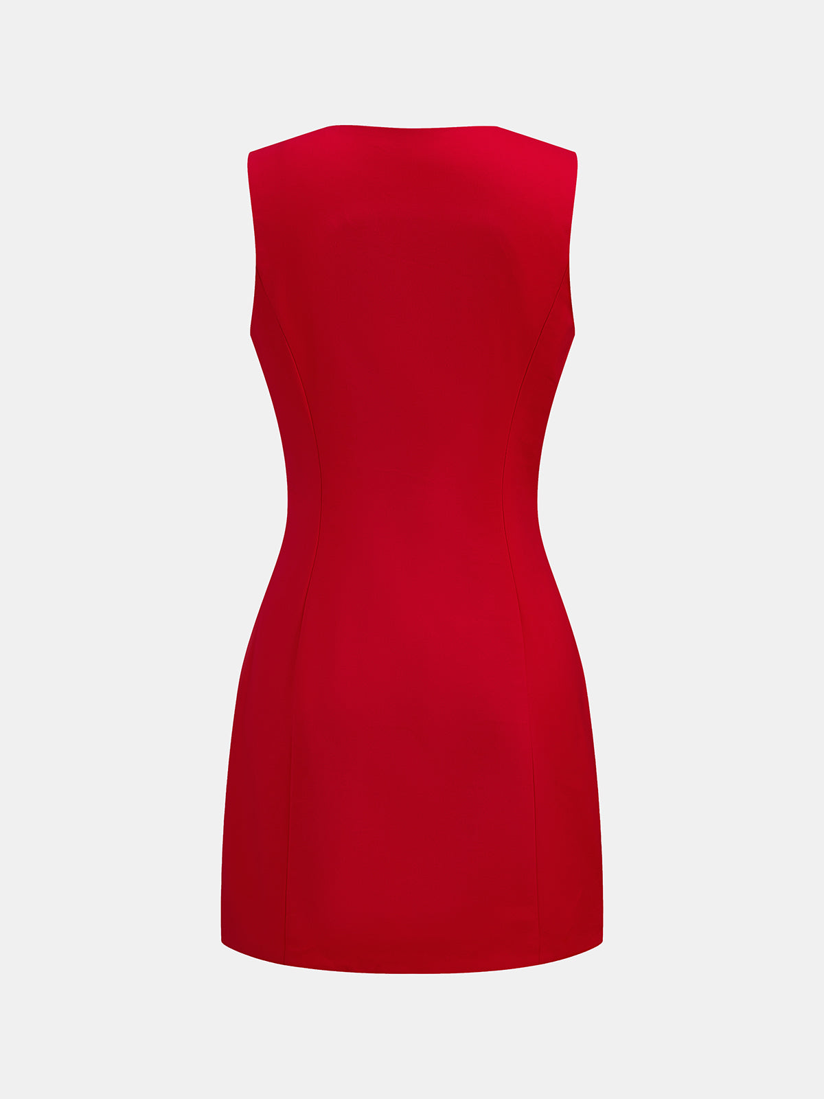 Snug V-Neck Sleeveless Short Dress