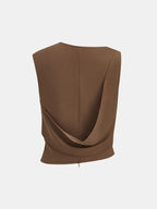 Asymmetrical Draped Twist Tank Top