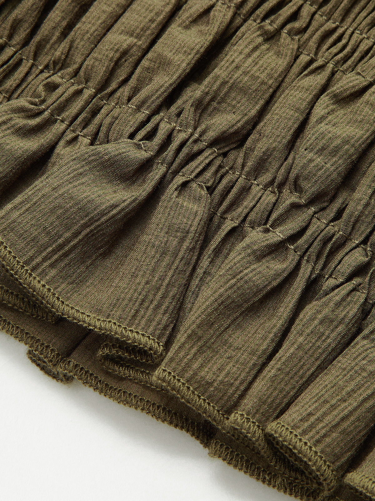 Sleeveless Smocked Ruffled Blouse