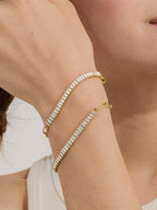 Baguette Crystal Paperclip Chain Bracelet