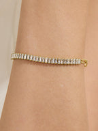 Baguette Crystal Paperclip Chain Bracelet
