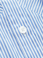 Striped Collared Sleeveless Fitted Shirt