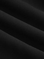 Metal Buckle Mid Waist Straight Leg Pants