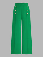 Striped Halter Top & Metal Detail Pants Set