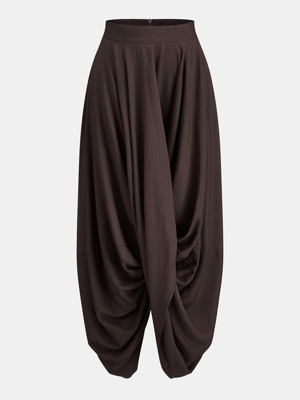 Draped Twist Front Maxi Skirt
