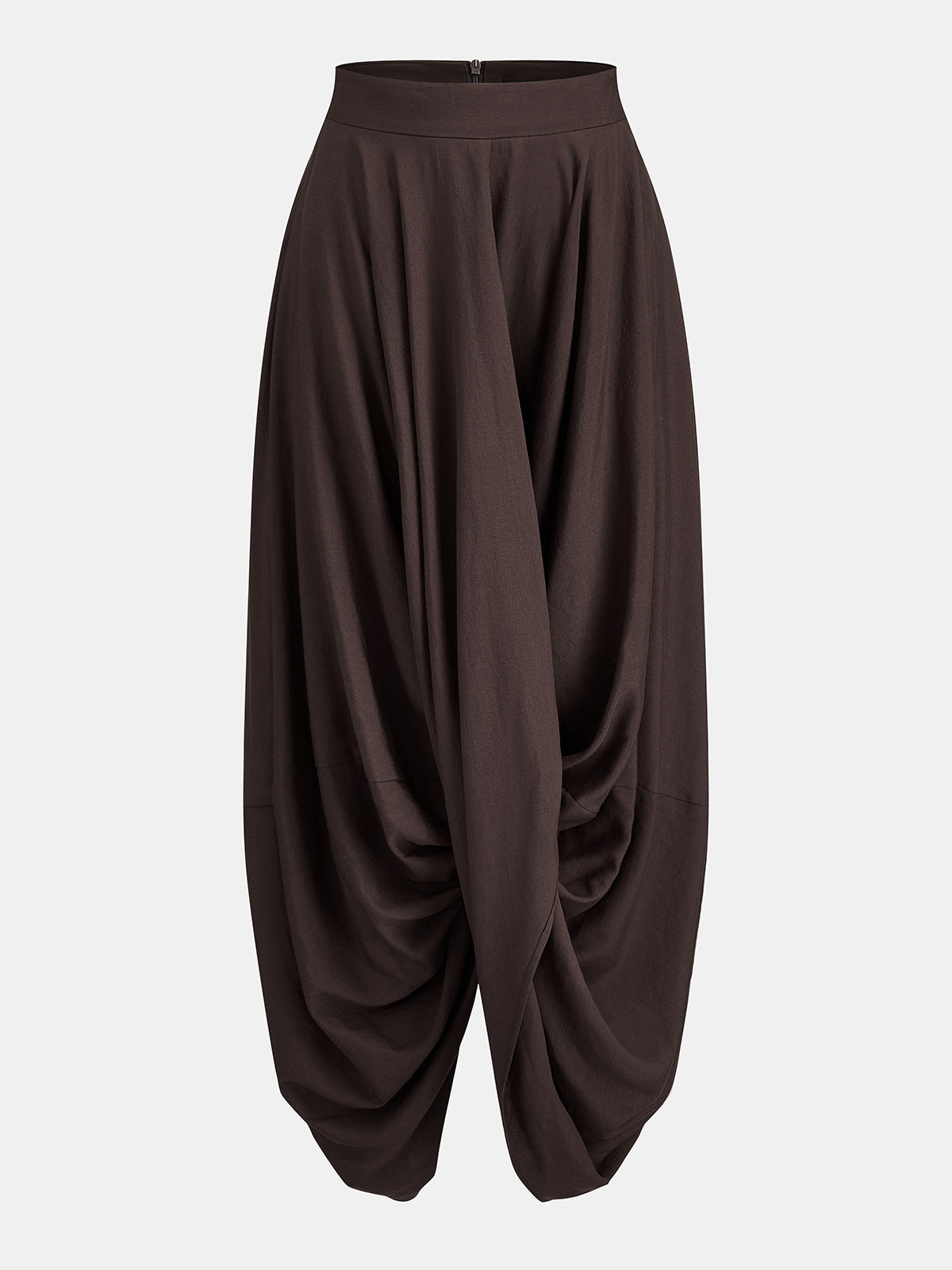 Draped Twist Front Maxi Skirt