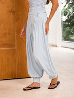 Pleated Mid Waist Jogger Pants