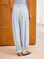 Pleated Mid Waist Jogger Pants