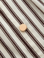 Roll Sleeve Striped Shirt Midi Dress