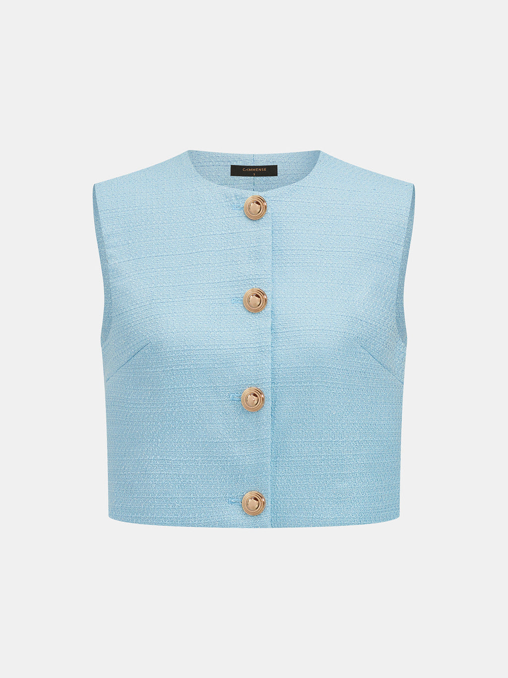 Sleeveless Textured Vest & Pleated Pant Set