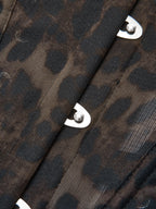 Leopard Print Lace Strapless Bustier