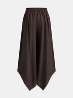 Irregular Hem Wide Leg Pants