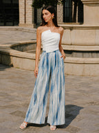 Asymmetrical Tube Top & Tie Dye Pants Set