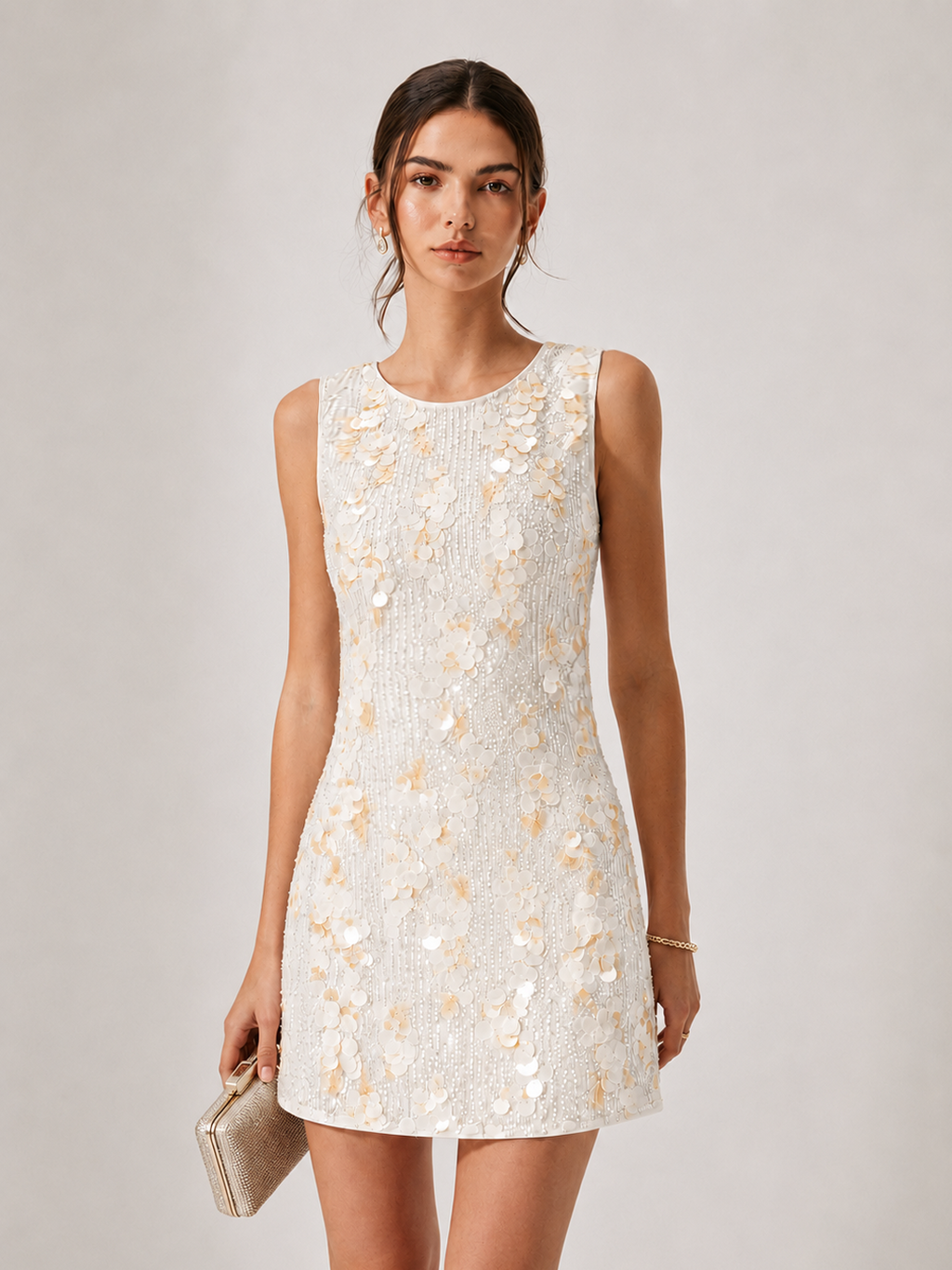 Sequin Sleeveless Bodycon Mini Dress